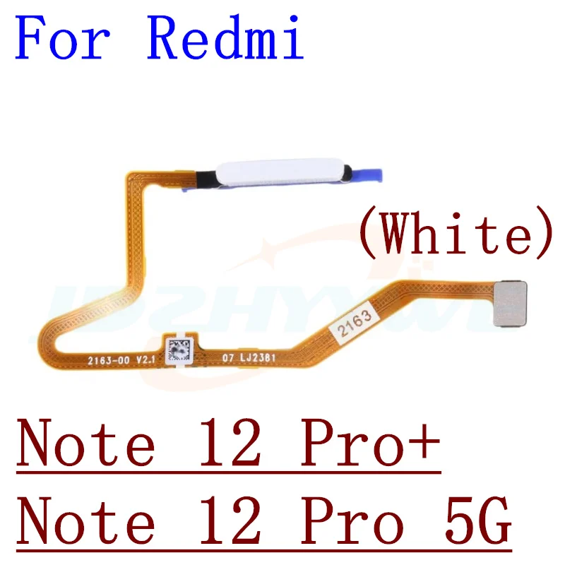 For Xiaomi Redmi Note 12 Pro 12S 12pro 4G 5G Fingerprint Sensor Scanner Touch ID Connect Motherboard home button Flex