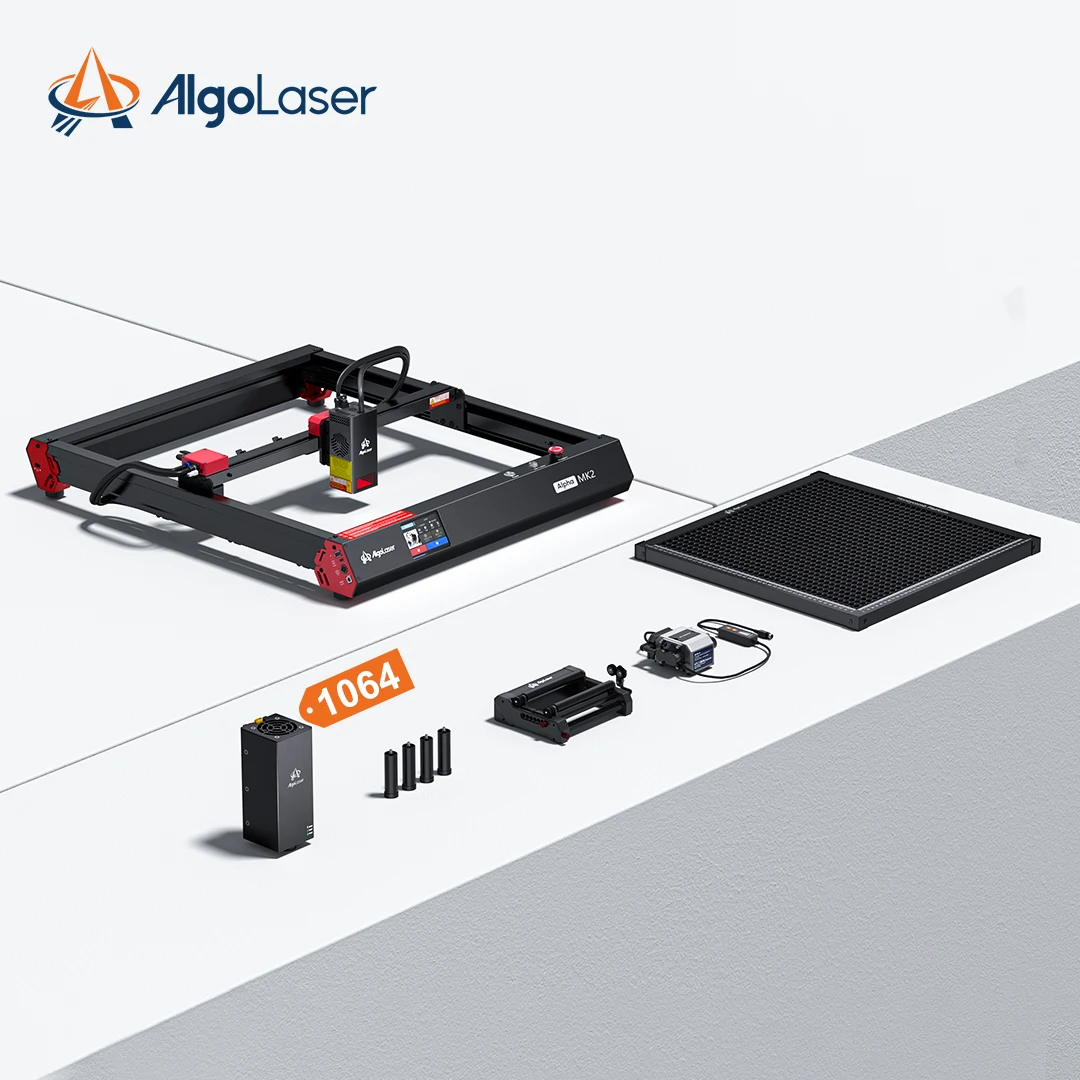

AlgoLaser MK2 20 Вт лазерный гравировальный станок с инфракрасной лазерной головкой 2 Вт ИК 1064 нм для резки акриловой фанеры, кожи, металлов