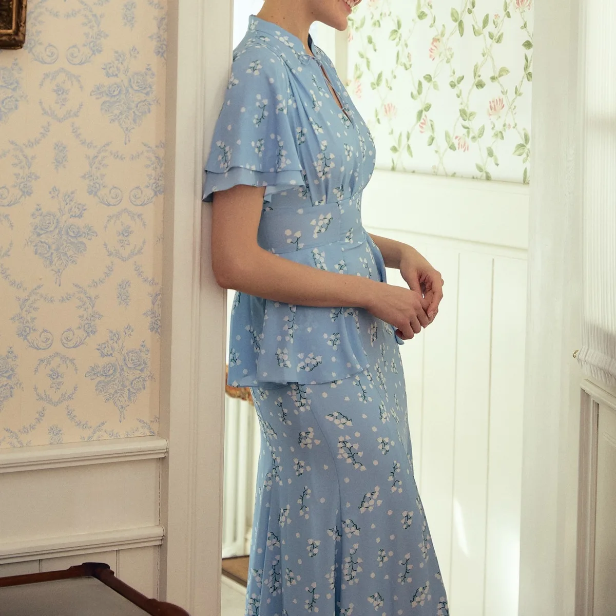 KWTX Vestido con estampado de volantes y cordones para mujer, elegante, ajustado, para fiesta, oficina, estilo callejero, primavera, verano, 2025 Premium