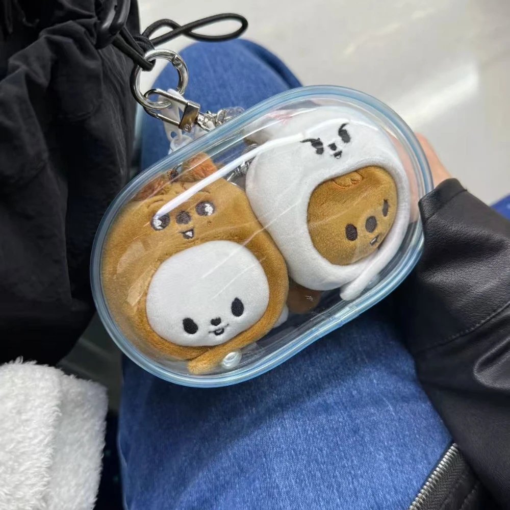 

Skzoo Straykids Plush Egg Keychain Rabbit Fur Mini Plush toy Han Pendant Keychain Fans Gift Animals Stuffed Plushie Doll