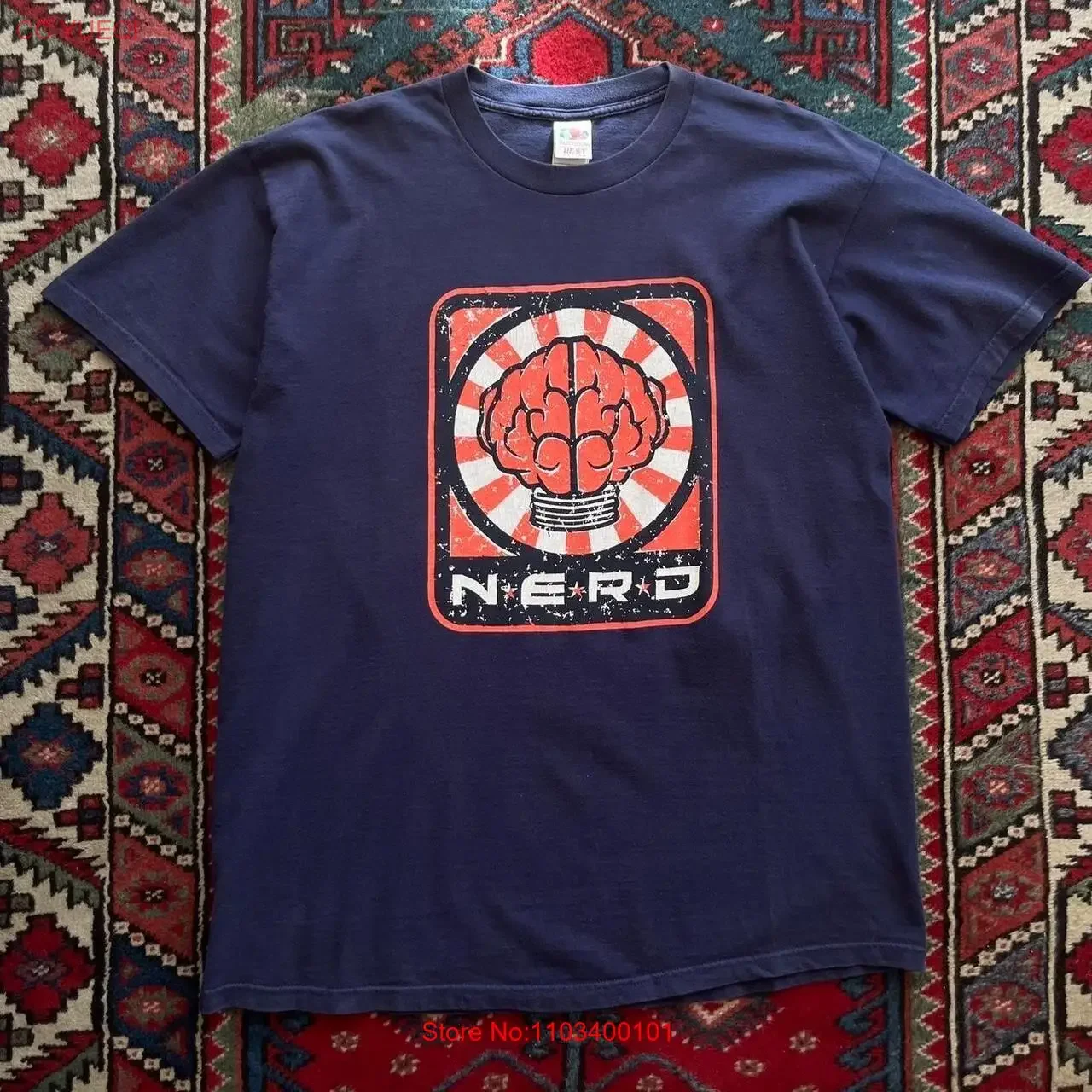 NERD Pharrell en busca de la banda algodón S 234XL camiseta EL646 vintage lavado ropa de diseñador moda Casual transpirable elegante