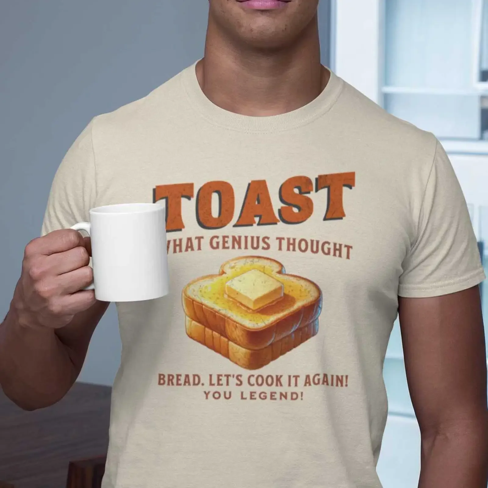 TOAST What Genius Thought Bread Lets Cook It Again T Shirt vintage Washed Comfortable Stylish Unisex homme fashion