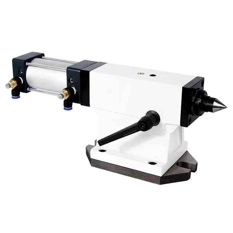 Pneumatic lathe tailstock machining center four-axis numerical control indexing head thimble machine tool hydraulic automatic