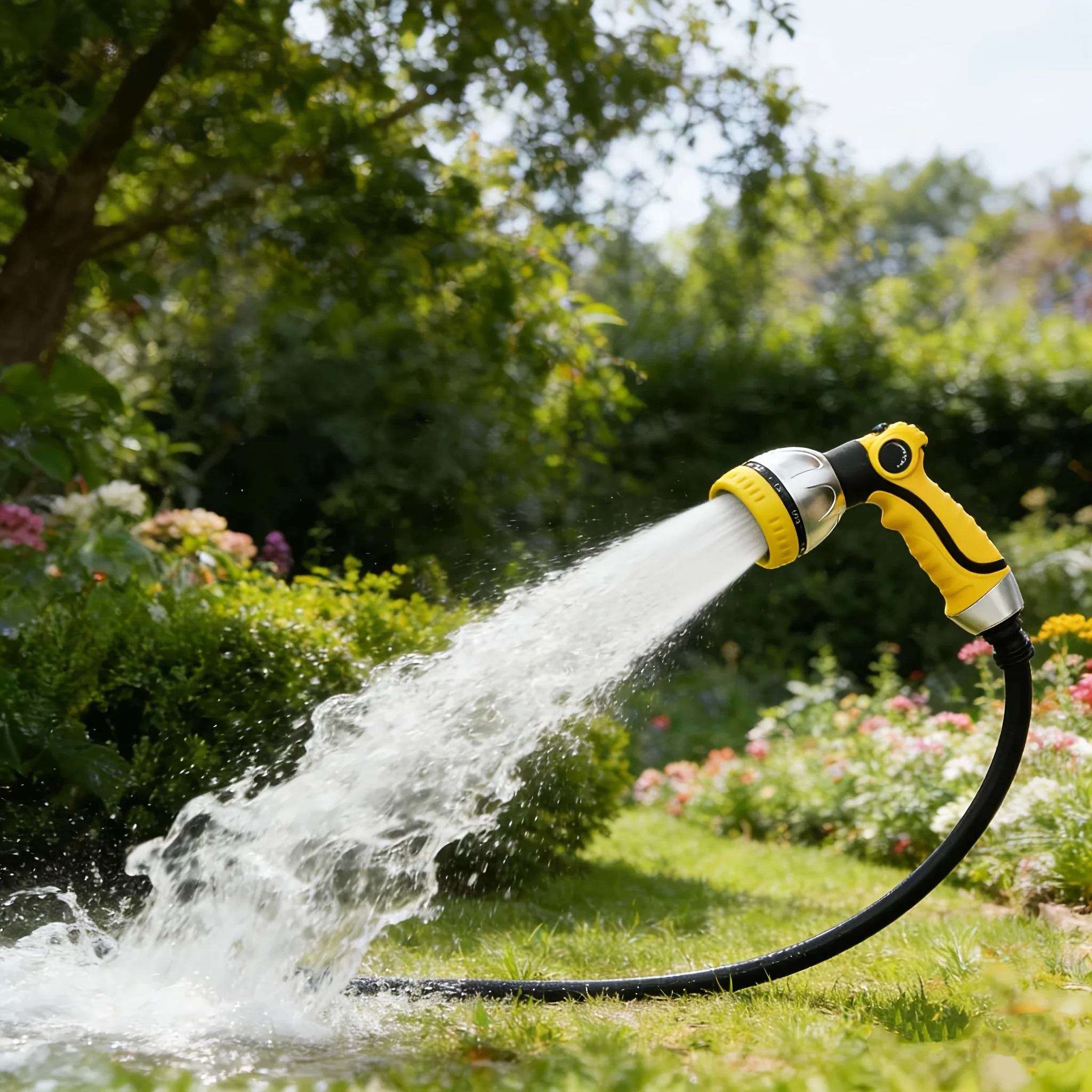Adjustable Garden Water Spray Gun 8 Modes High Pressure Hose Nozzle Multifunctional Watering Car Wash Irrigation Sprayer