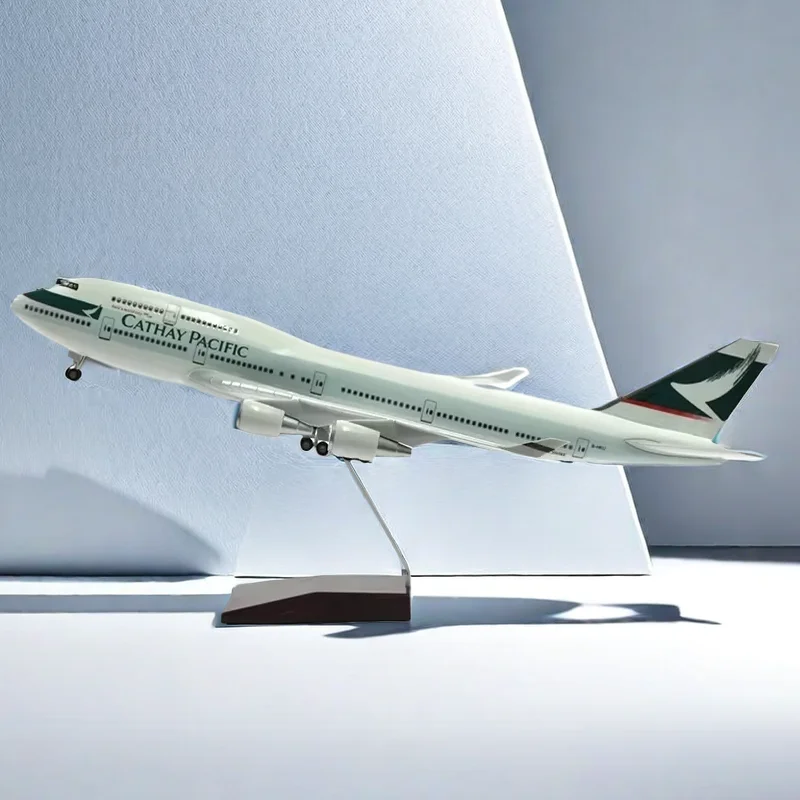 Scale Cathay Pacific Boeing 747 Plane 46cm 1/160 Model Airplane Model Aircraft Model Diecast Resin Airplanes Planes Home Decor