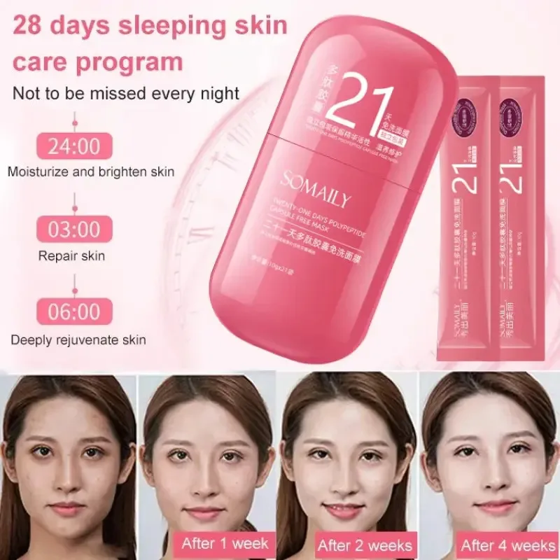 Beauty Translucent Deephydrating to save dullness Peptide Moisturizing Capsule Mask Translucent Hydration Leave-in sleeping Mask