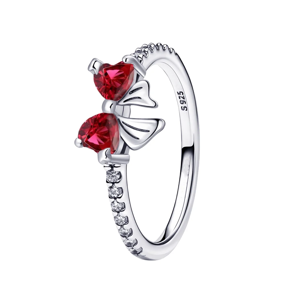 Hot Sales Original 925 Sterling Silver Colorful Bow Series Set Earrings Rings Necklaces Bracelets Fit Women's Jewelry Gifts