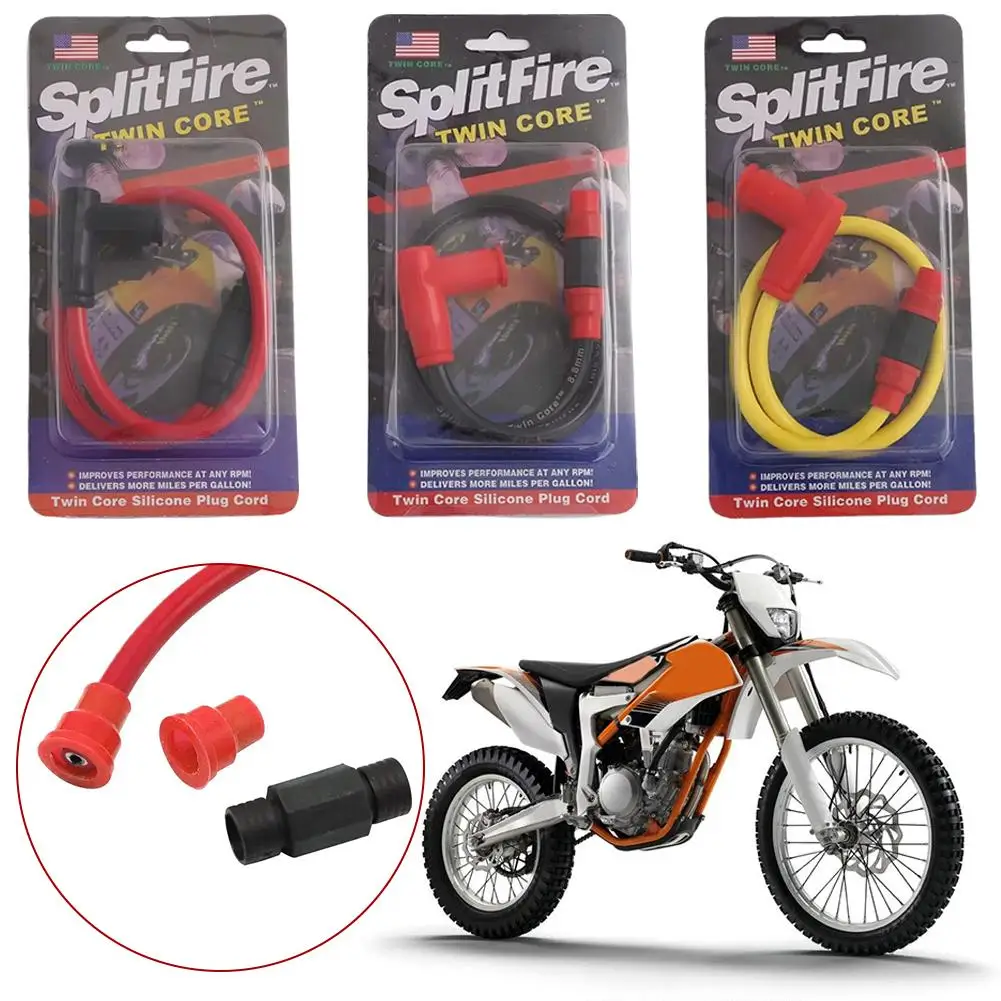 Motorcycle Universal Ignition Coil Spark Plug Power Cable For Dirt Bike Kart ATV Scooter Suit For Moped F5E9