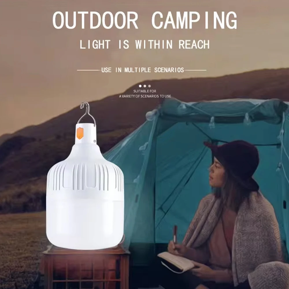 Bombilla Led con puerto de carga Usb, lámpara portátil práctica para el hogar, fiesta al aire libre, Camping, mercado, corte de energía de emergencia, 1 unidad