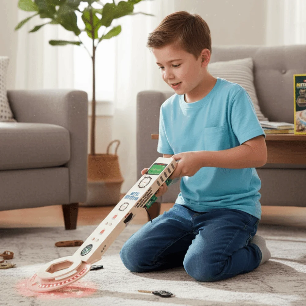 High Sensitivity Metal Detector Toy 360° Scan Multifunctional Scientific Experiment Set Professional Portable