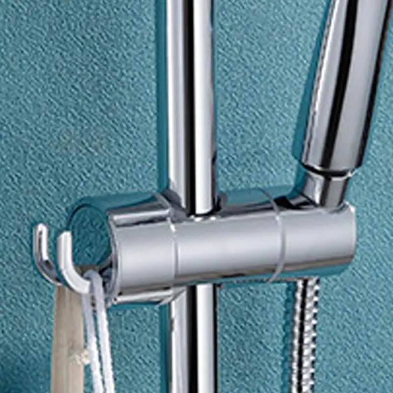 Hand Shower Holder Detachable Hand Shower Stand 360 Degree Rotating Sprayer Stand Adjustable Shower Sprayer Holder With 2 Hooks