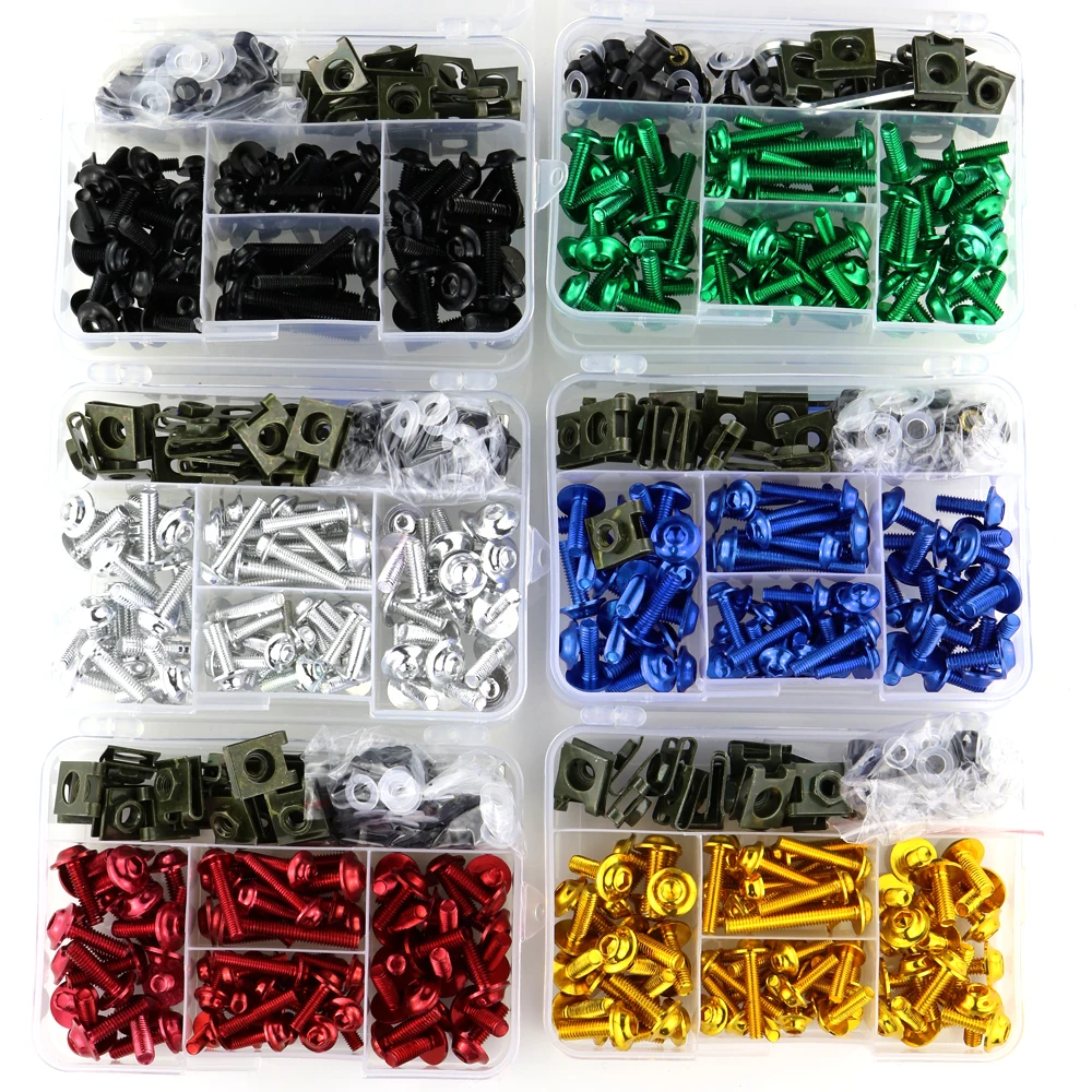 Universal Motorcycle Fittings Full Fairing Bolts Kit Clips Screws Fastener For SUZUKI KAWASAKI YAMAHA KTM Aprilia Ducati HONDA