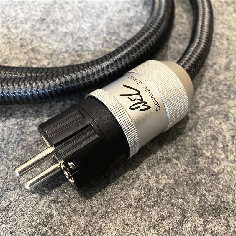 WEL Solid PSS Silver Audiophile Power Cable HiFi Audio Line US & EU Plug