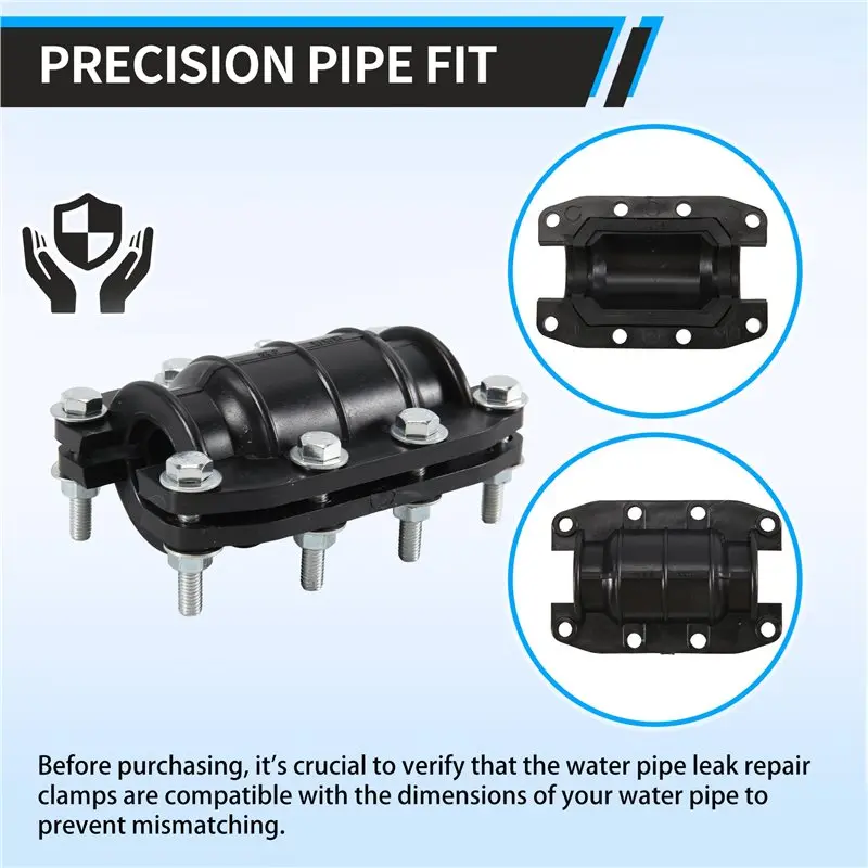 AT19-Pipe Repair Clamp 3/4 Inch Leak Sealer,Emergency Pipe Repair Kit For Plastic And Metal Pipes