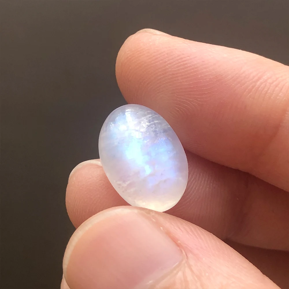 Natural Blue Moonstone Oval Shape Crystal Crystals Stone Natural Gemstones Moonstone Minerales Quartz Decorative Stones Home DIY