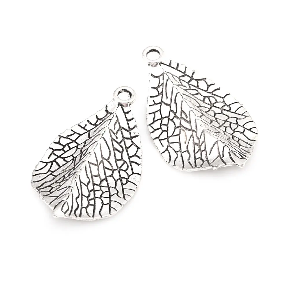10PCS Antique Gold Color Zinc Alloy Tree leaf Charms High Quality Diy Jewelry Making Supplies Necklace Earrings Accessories