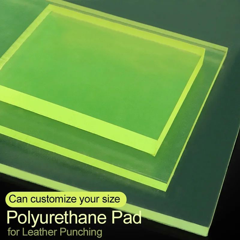 Polyurethane PU Plate for Leather Craft Punch Pad Elastic Rubber Die Cut Protect Desktop DIY Shock Absorber Tool Mat Translucent