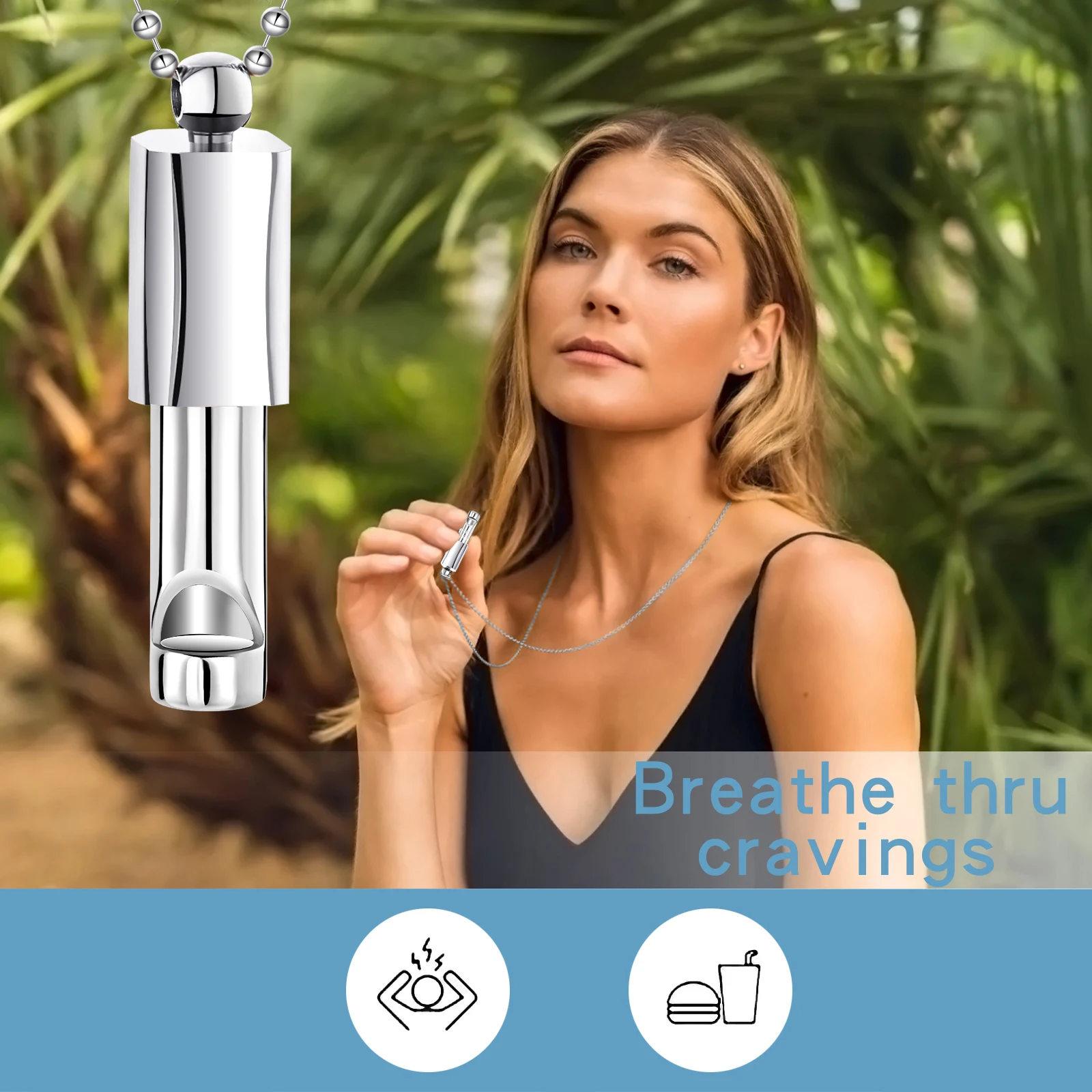 Anxiety Whistle Frequency Healing Devices Mindfulness Breathing Necklace Meditation Stress Relief Tuning Tool for Women Men