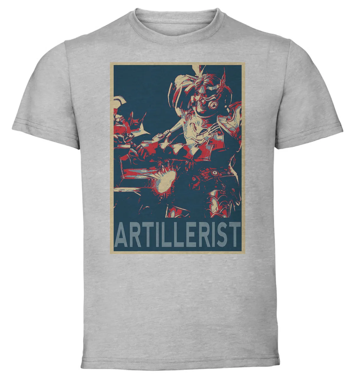 T-Shirt Unisex Grey Propaganda - Lost Ark - Artillerist Class SA1005