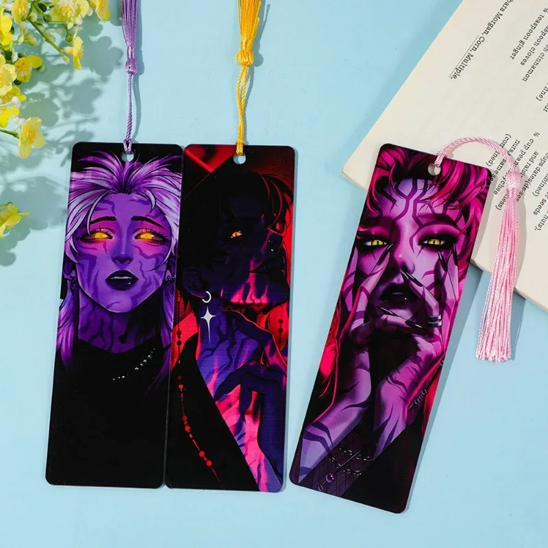 K팝 데몬 헌터즈 조이 루미 에이비 사자 개성 있는 창의적인 태슬 북마크 학생들을 위한 정교하고 편리한 독서 태그