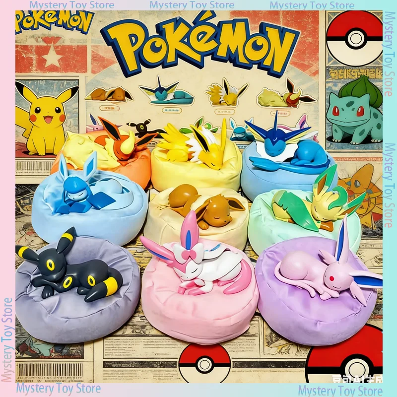 

Серия Pokemon Eevee: Спящая поза. Загадочная коробка-сюрприз (Blind Box). Аниме-фигурка, милая кукла, универсальная игрушка-украшение. Подарки для удачливых фанатов.