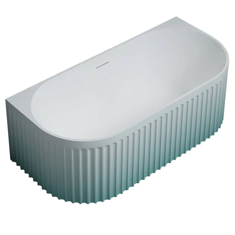 

Artificial stone bathtub household independent wall vertical stripe PMMA double gradual change color bathtub