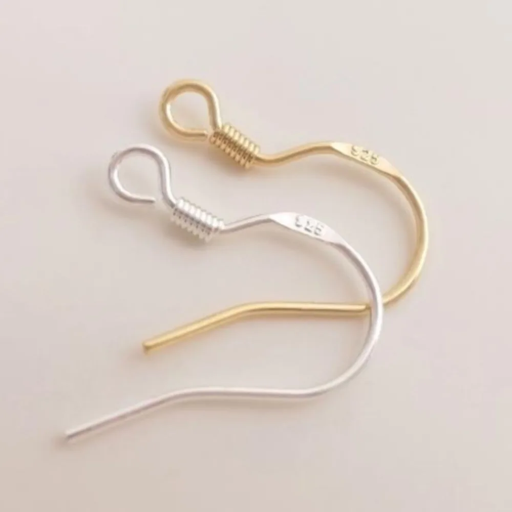 

Copper 14K Gold Color Spring Ear Hook Handmade DIY Light Luxury Ear Jewelry Basic Accessories Gold Silver Ear Hook Material