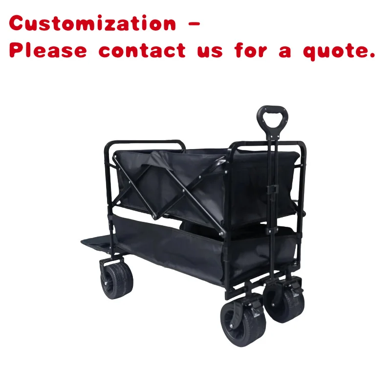 

custom.Large Capacity Double-Deck Stainless Steel Car Cart Outdoor Camping Foldable Stall Convenient Car Stall Carrying Feat