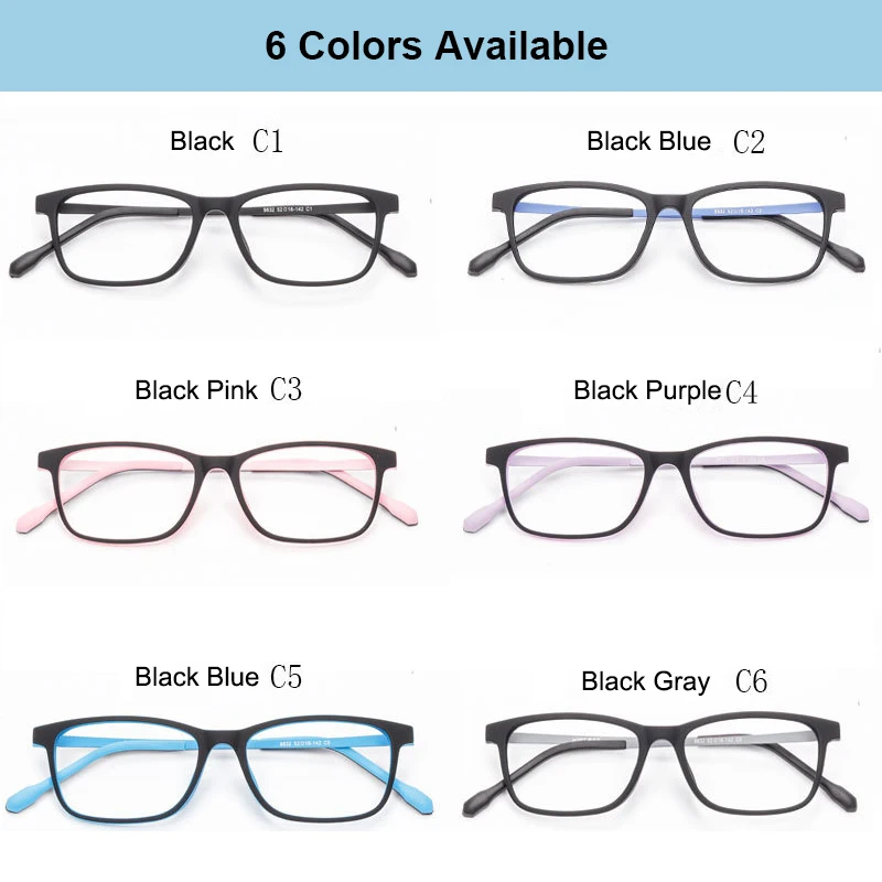 Ultralight Titanium & TR90 Glasses Frame Men Women Myopia Hyperopia Optical Eyeglasses Rectangle Prescription Eyewear DD1630 image 6