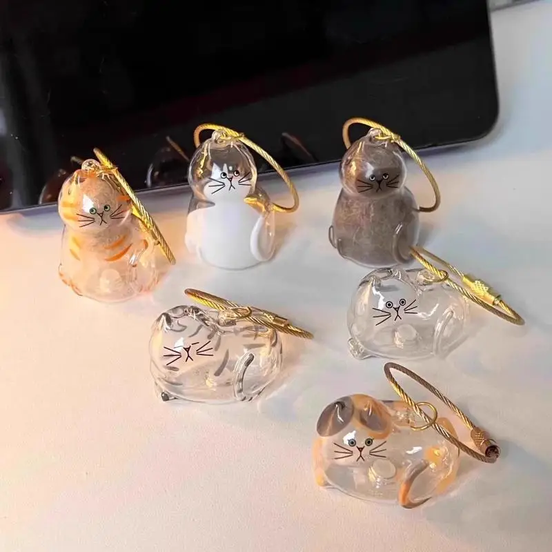 مجموعة حاويات تخزين فراء الحيوانات الأليفة مكونة من 3 قطع - صناديق سلسلة مفاتيح معلقة لتذكارات شعر الحيوانات الأليفة وإكسسوارات العناية بالقطط