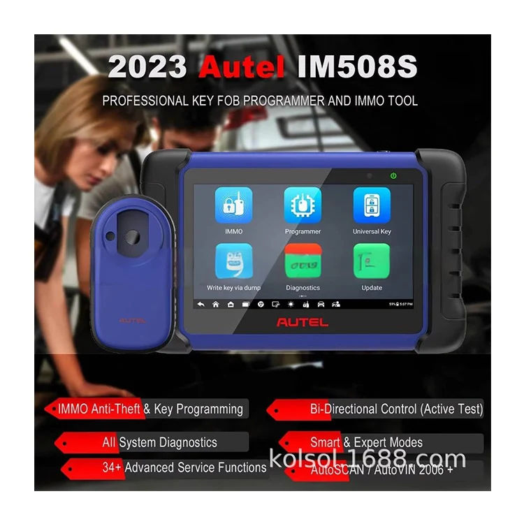 AUTEL MaxiIM IM508S Máquina de programación de llaves Analizador de motor Soluciones y software IoT