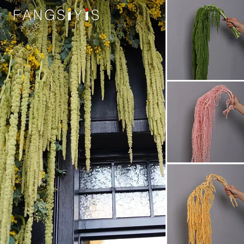 

5pcs/bind Eternal Flower Hanging Rice Dried Flower Arrangement Natural Real Flower Hanging DIY Garden Wedding Dried Flower Decor