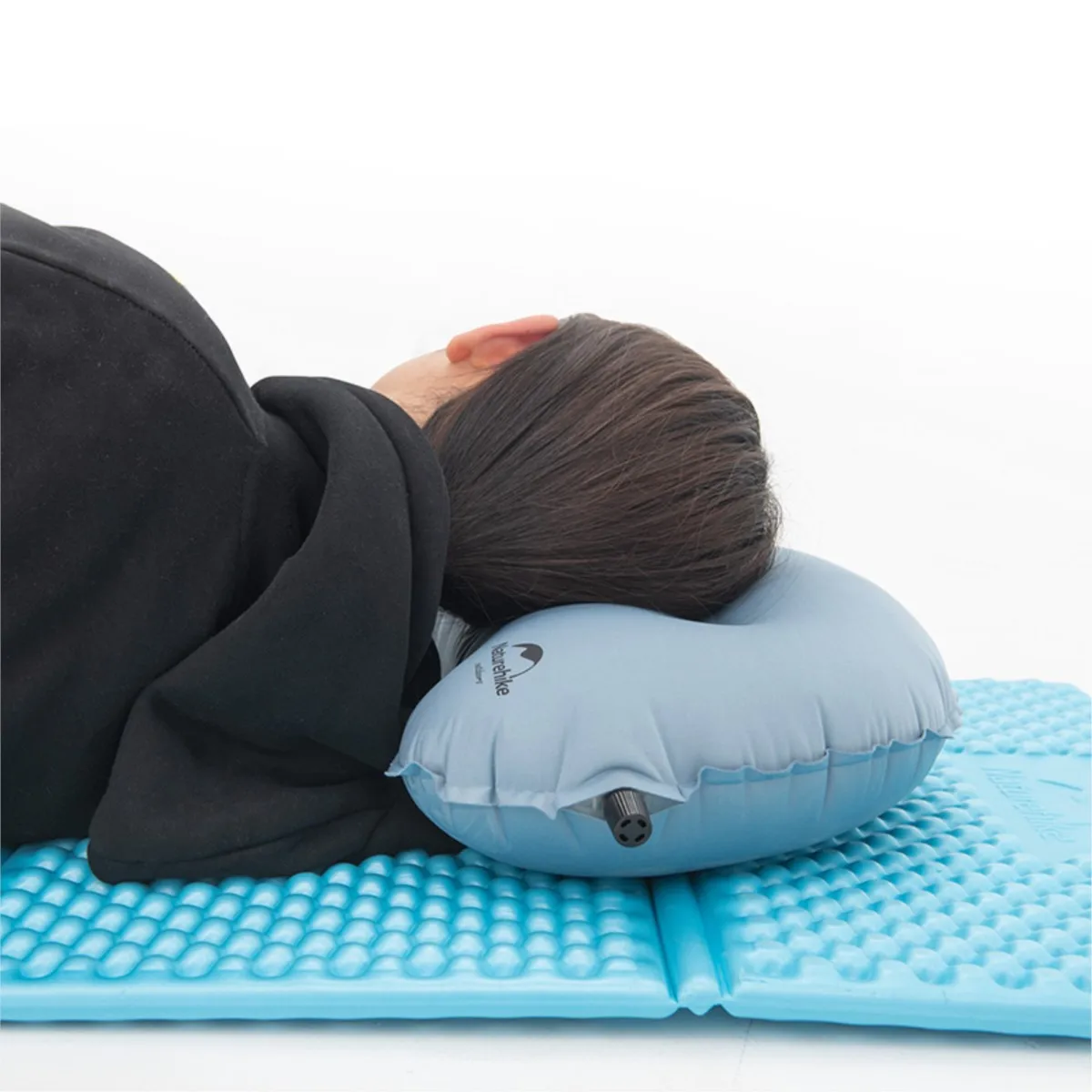 Naturehike 250g Ultralight Sponge Automatic Inflatable Pillow Portable Household Office Outdoor Soft 30D Waist Pillow NH20ZT006