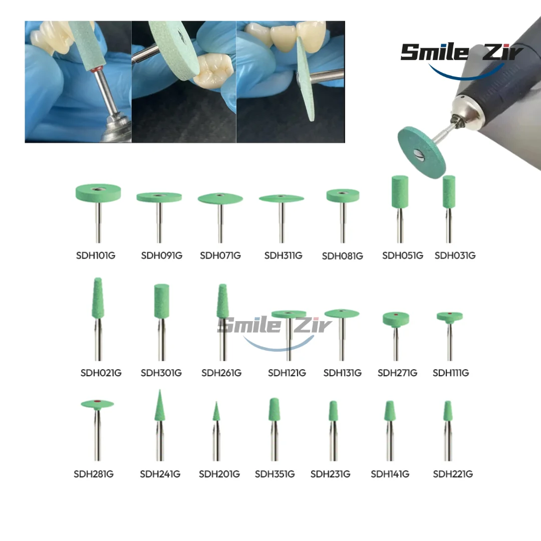 1pc Dental Lab Hand Tools Diamond Polishing Bur Dental zirconia Lithium Disilicate Glass Ceramic Crown Denture Diamond Hand Tool