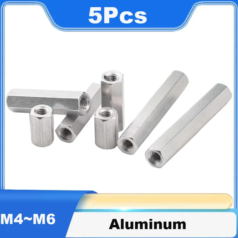 M4 M5 M6 Female Thread Hexagonal Aluminium Standoff Hex Spacer Pillar Stud Threaded Support Stand-off for Circuit Board Assembly