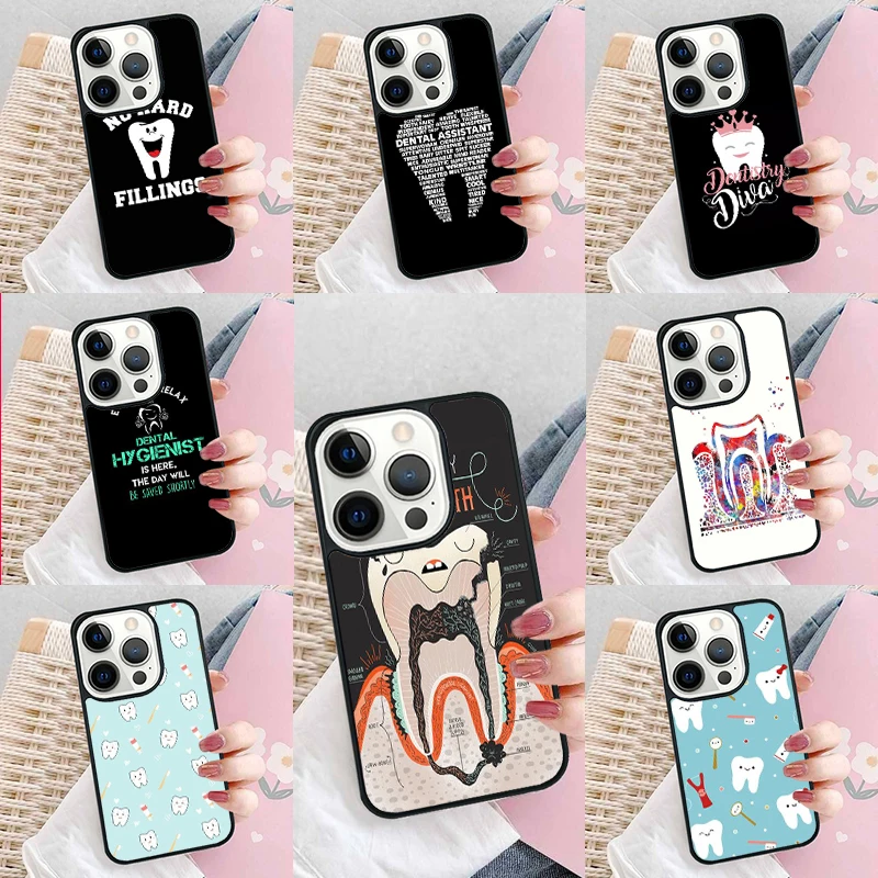 Dental Definitions Tooth Soft Phone Case Cover for iPhone 16 Promax 15 Pro 13 14 Plus 11 12 Mini XR XS MAX Coque