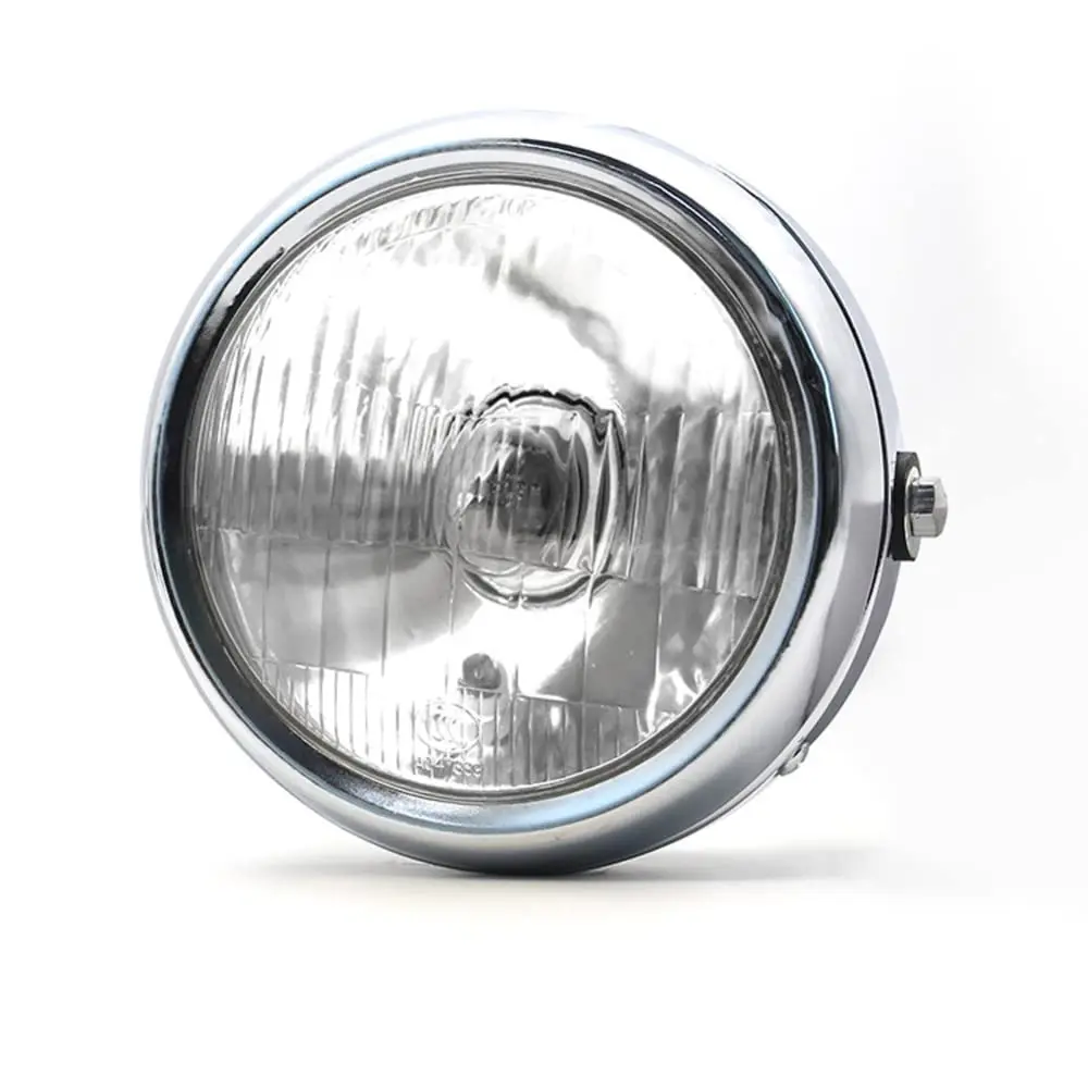 1Pc 5.75 Inch Round Motorcycle Headlight Retro Style, Super Bright LED Motorcycle Driving Light Round Front Headlamp 35W