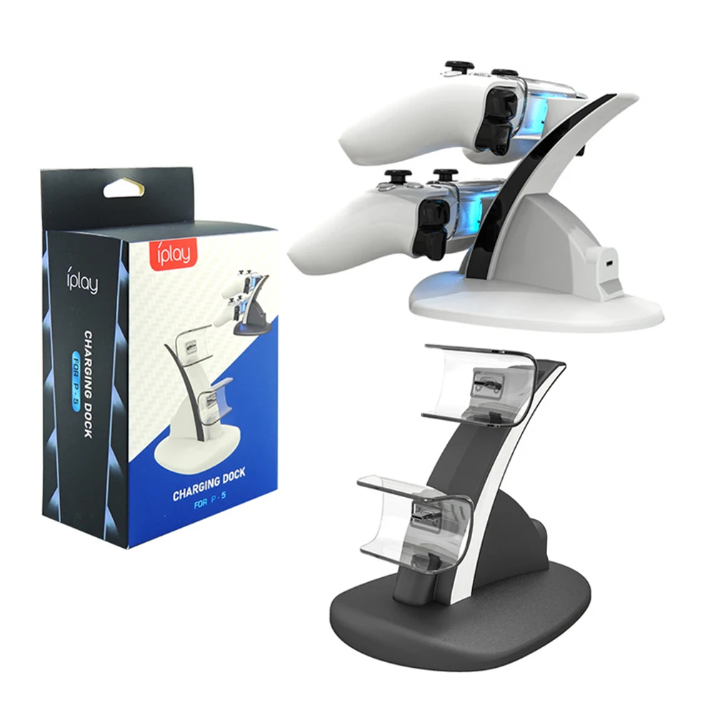 Беспроводной контроллер, геймпад с двойным зарядным устройством для PS5 Dual Type-C, контактная зарядная подставка для Sony Playstation 5