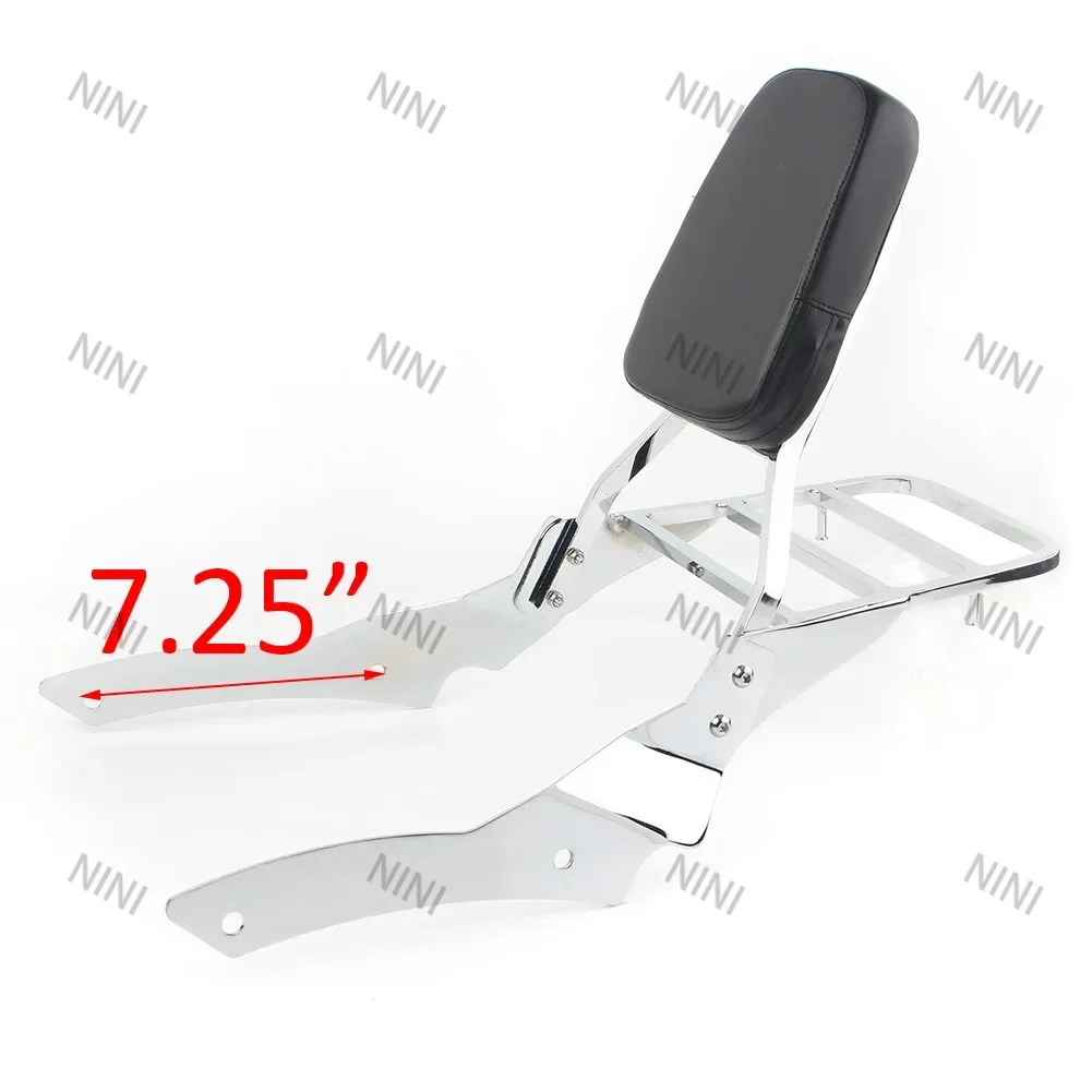 

Motorbike For Yamaha Drag Star V-Star 400 650 Custom 1996-2011 Chrome Rear Passanger Backrest Sissy Bar w/ Luggage Rack Pad