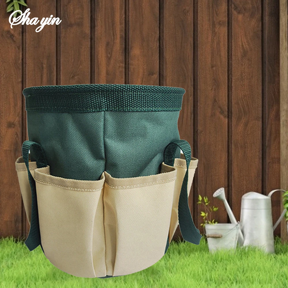 

1 шт. сумка для садовых инструментов, плоскогубцы для садовой лопаты, 6 отверстий для сумок, практичная сумка из ткани Оксфорд для кемпинга и хранения на открытом воздухе, набор инструментов