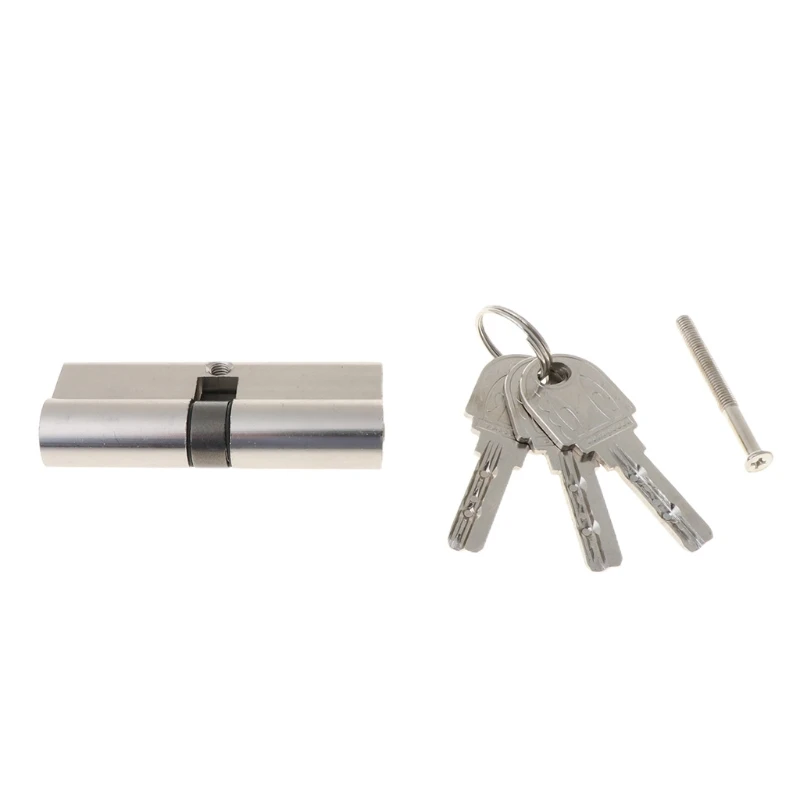 اسطوانة قفل الباب الخشبي مع 3 مفاتيح ضد الصدأ اسطوانة قفل واحدة مفتوحة ل w / Thumbturn Home Security Interior Door Lo