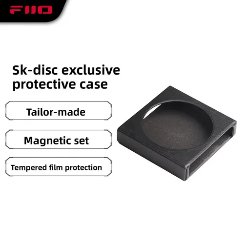 Imagen 2 del producto FiiO SK-DISC Funda protectora magnética de cuero PU negro/rojo/verde para reproductor de música MP3 Fiio Snowsky DISC