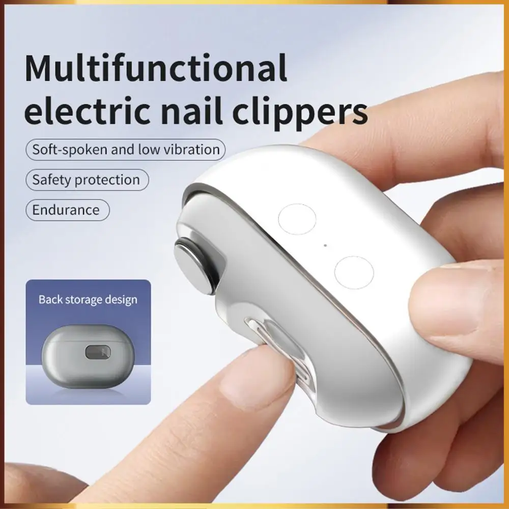 

Automatic Fingernail Cutter Type-C Charging Electric Nail Trimmer with Light Safety Nail Clipper for Children Adult Senior
