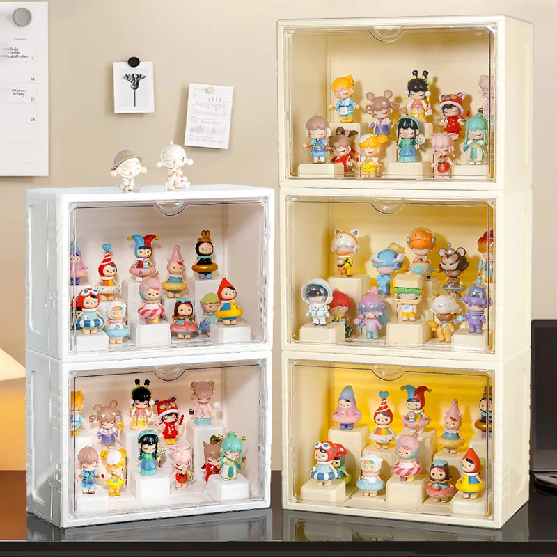 Blind Box Organizer Storage Box for Figures Showcase Toy Doll Storage Display Rack Acrylic Transparent Display Cabinet