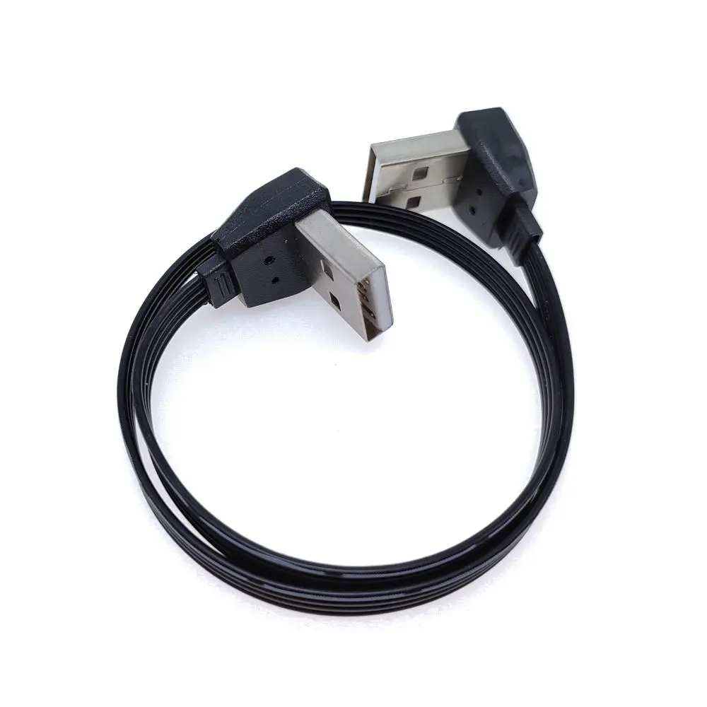 0.1M USB A Plug to Plug Cable USB 2.0 ONE Joiner Coupler Extension Extender Data Adapter Cable Right Angle 90° 0.2 m 0.3M 0.5M