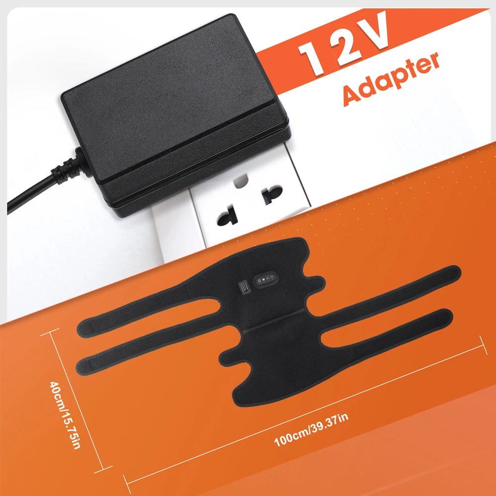 Обновленный электрический нагревательный наколенник, очень большой горячий компресс, вибрационный массажер для ног и колена с подогревом для физиотерапии суставов при артрите