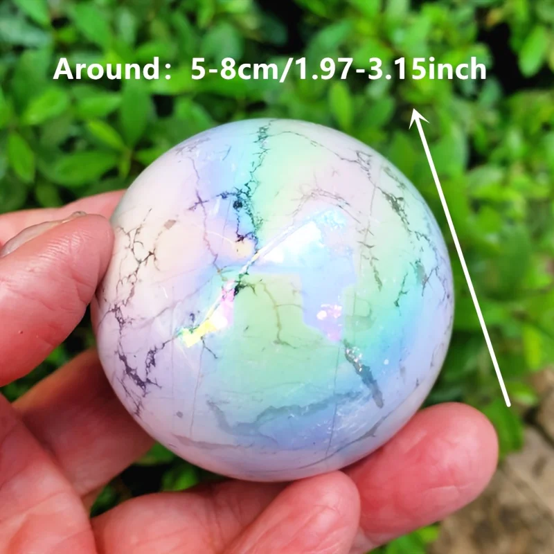 1pc flash Angel white turquoise ball, Angel crystal stone ball, home decoration stone, for the favorite people, crystal gift