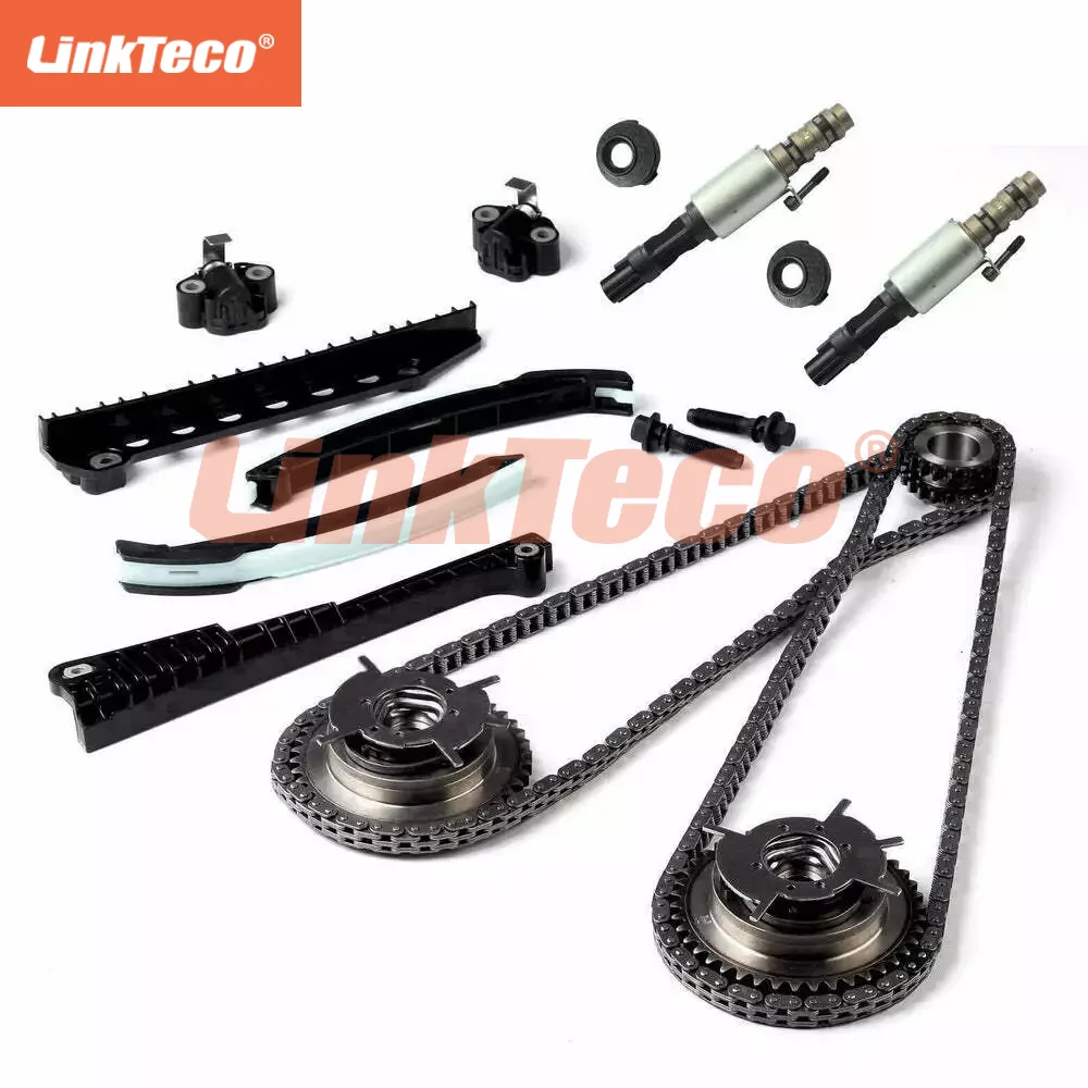 Timing Chain Kit+Cam Phasers+VVT Valves For Triton 3V Ford Expedition F-150 F-250 F-350 Lincoln 4.6L 5.4L V8 GAS SOHC 2005-2011