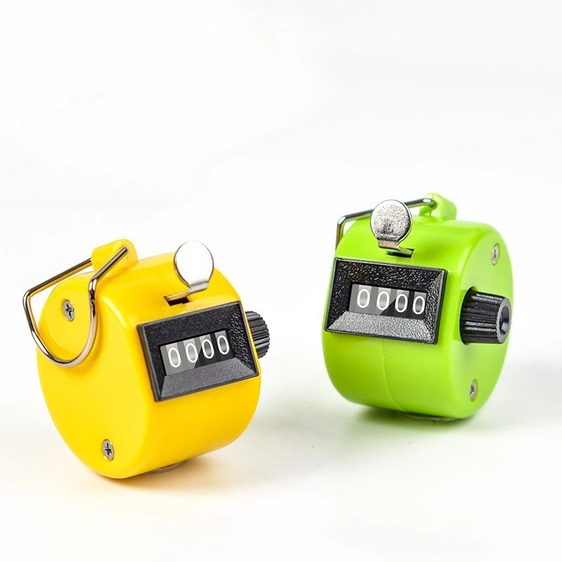 Contador manual mecánico de 4 dígitos, contador de palma, contador de números surtido