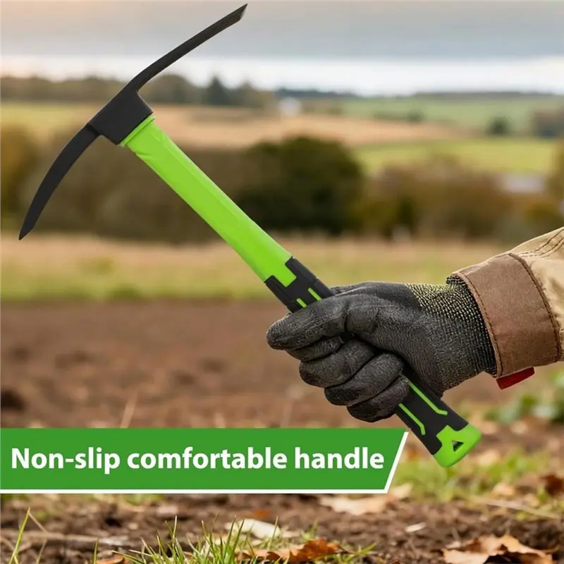 Y50A-For Breaking Up Heavy Clay Soil Tool- Pick Axe, Mattock Featuring Sharp Pick And Cutting Edge For Efficient Weed Removal